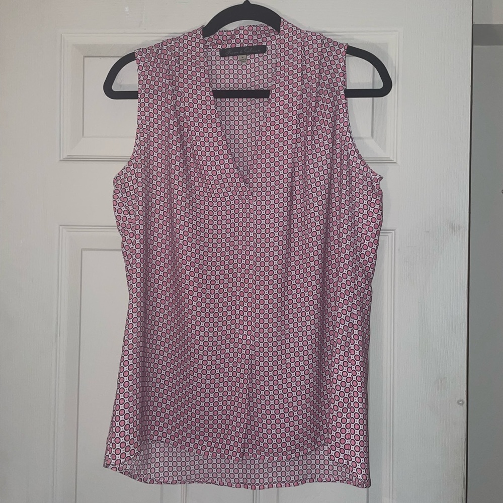 Rose and olive blouse
